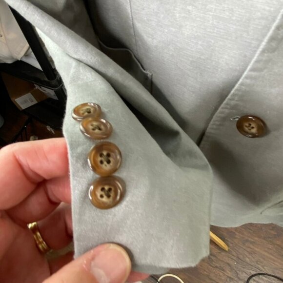 J.Crew Mens $228 Slim Fit Suit Jacket Stretch Hemp-Cotton Grey Size L BC612 - Picture 5 of 12